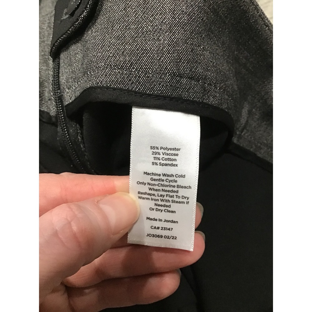 NWT Talbots Chatham Ankle Pants Women 14 Grey Sharkskin Stretch Office Career - Picture 4 of 7